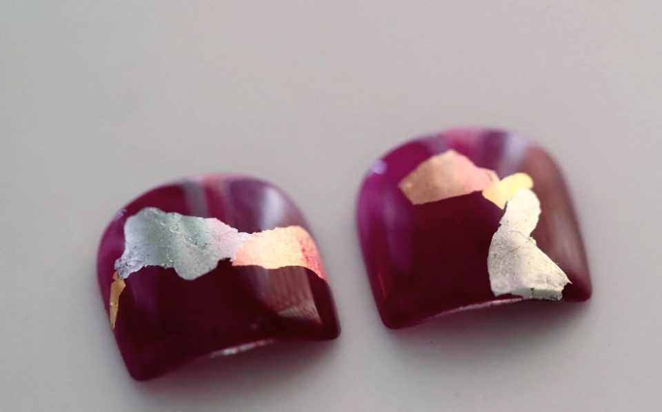 画像1:フットネイル 葡萄メタル【ebi-metal】