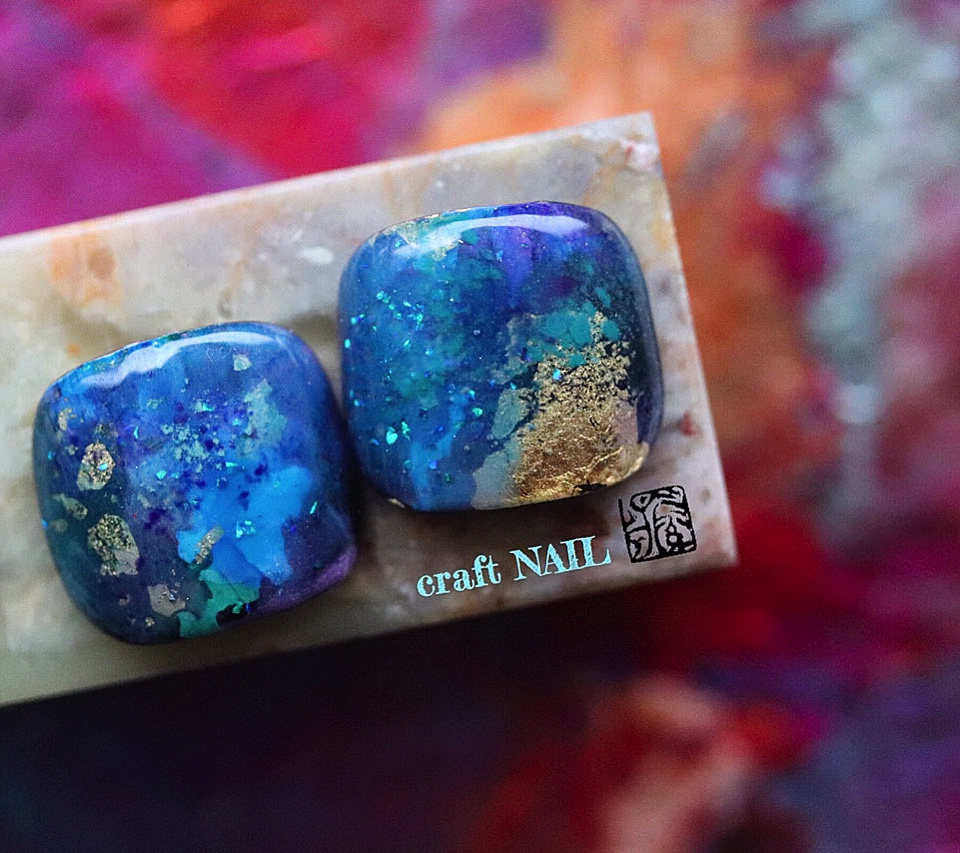 画像1:フットネイル 泡沫【utakata】